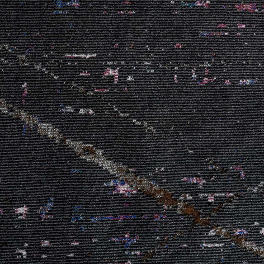 5’ x 8’ Distressed Black Abstract Area Rug Gray/Multi. Picture 2