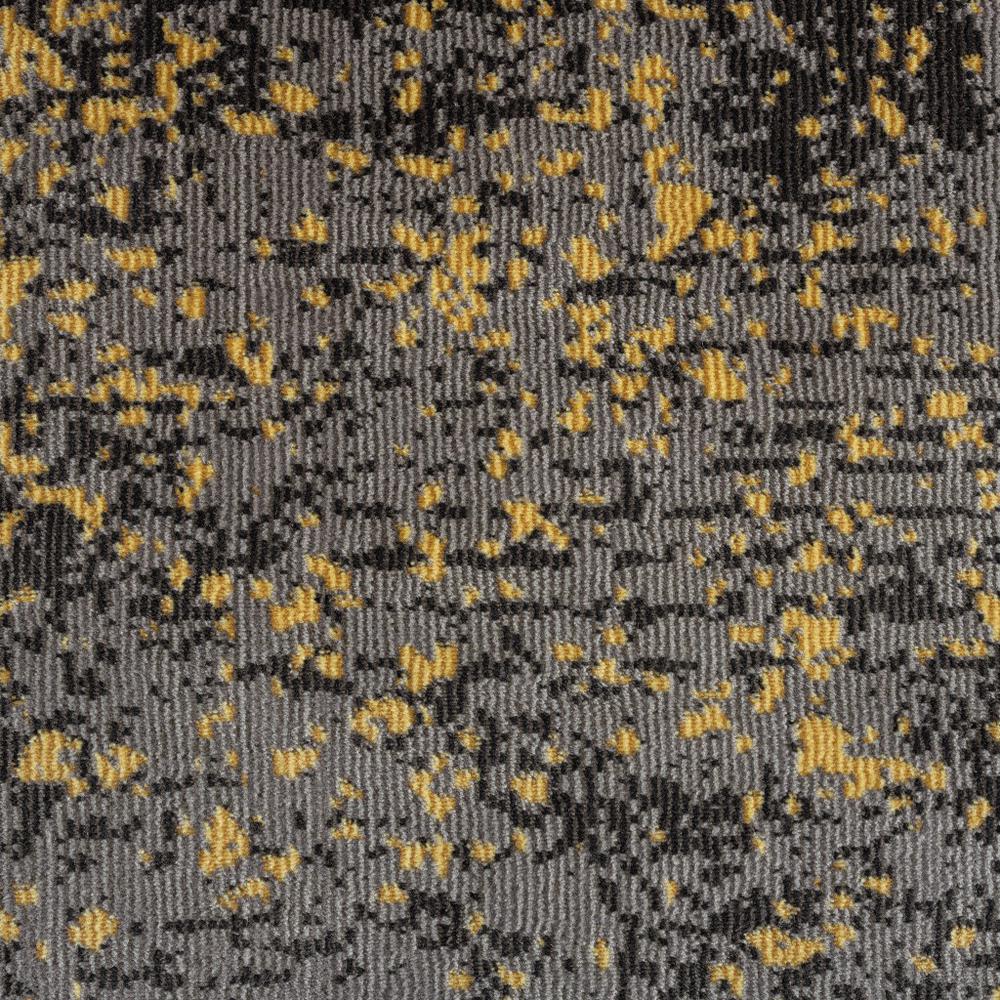 5’ x 8’ Gray and Yellow Abstract Sprinkle Area Rug Brown/Gray/Yellow. Picture 2