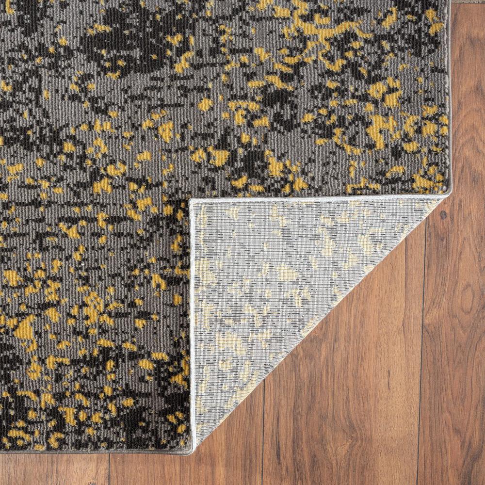 5’ x 8’ Gray and Yellow Abstract Sprinkle Area Rug Brown/Gray/Yellow. Picture 4