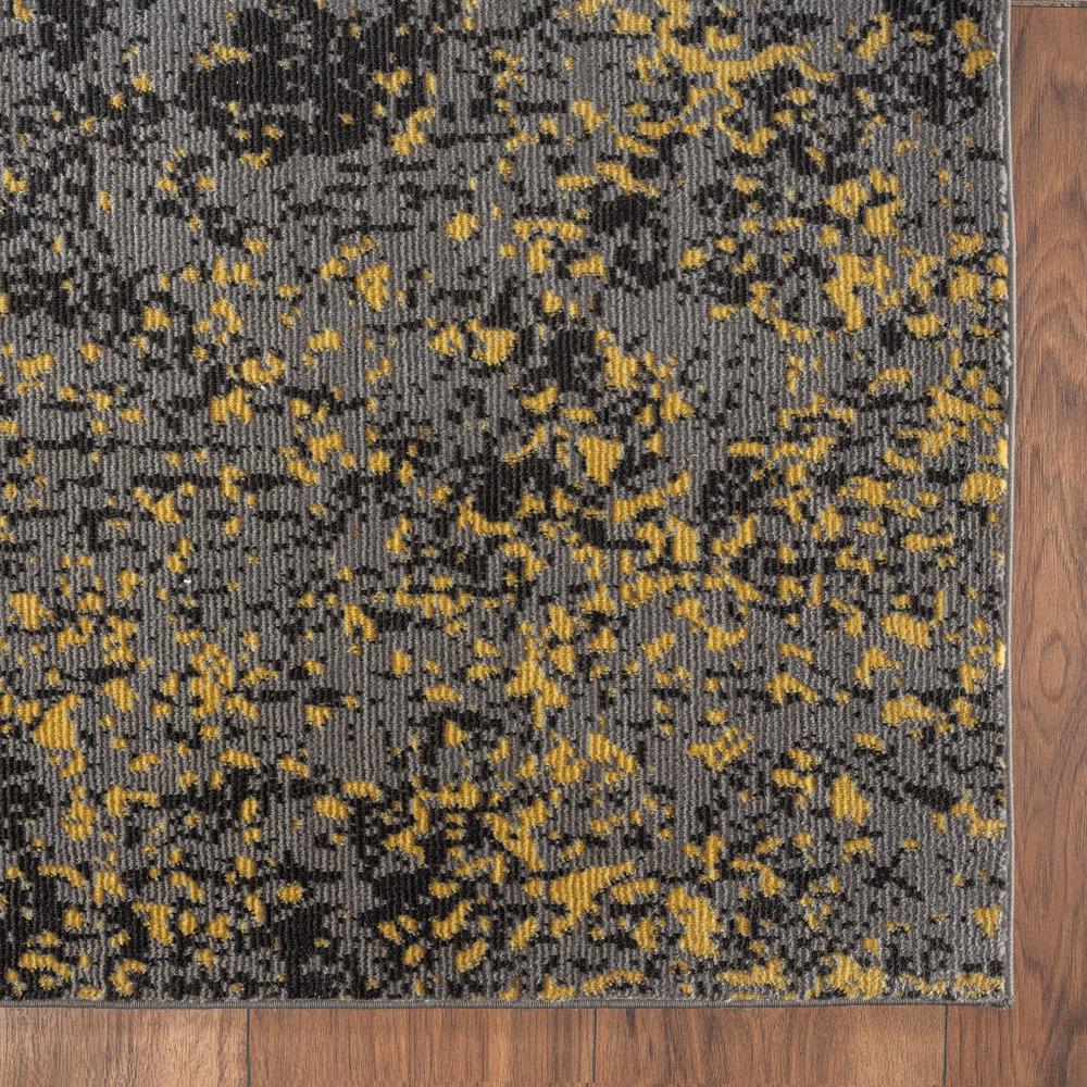 5’ x 8’ Gray and Yellow Abstract Sprinkle Area Rug Brown/Gray/Yellow. Picture 6
