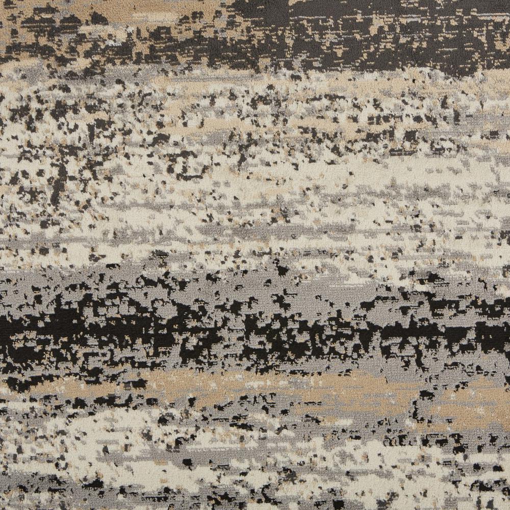 5’ x 7’ Beige and Black Abstract Desert Area Rug Gray. Picture 2