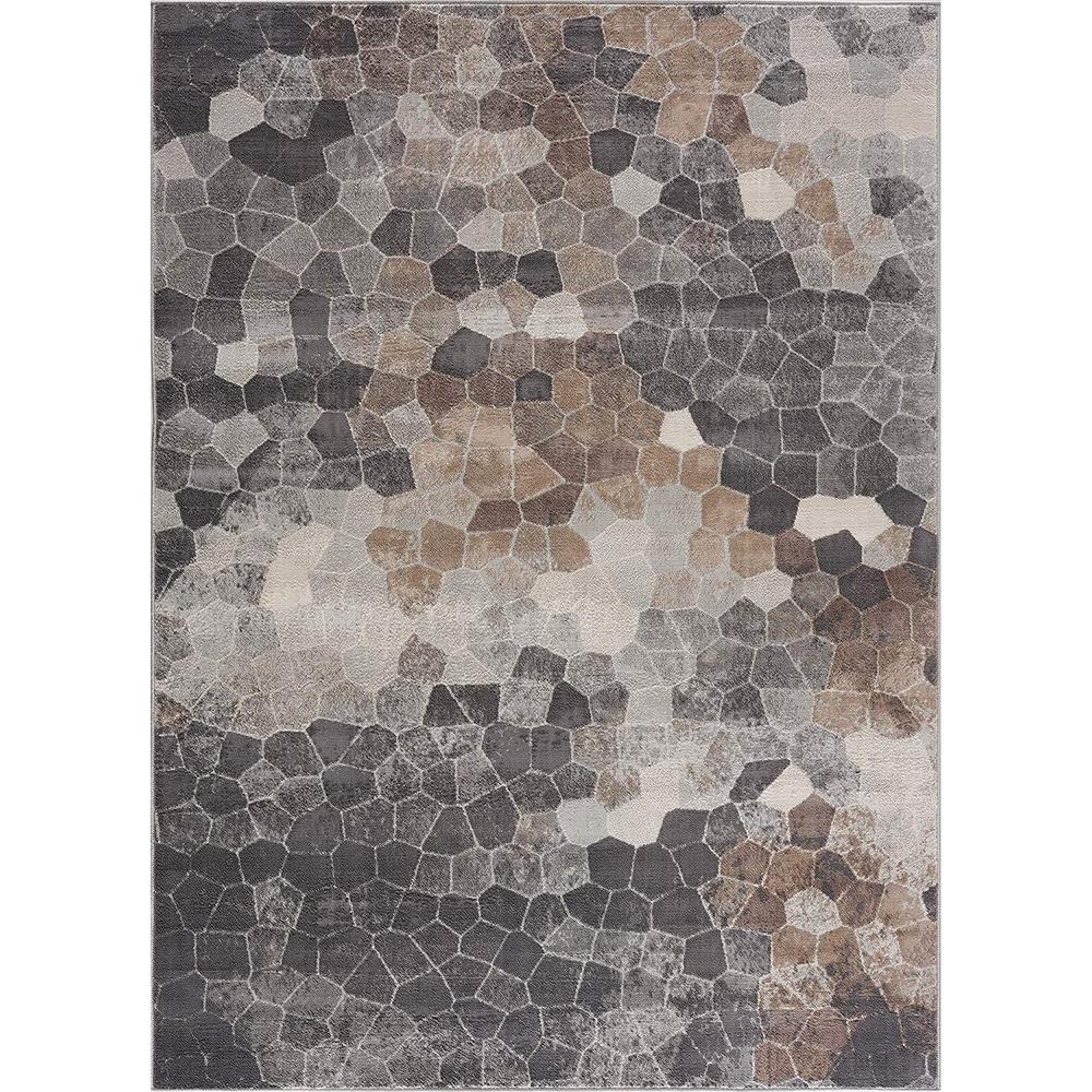 4’ x 6’ Beige Cobblestone Pattern Area Rug Beige. Picture 8