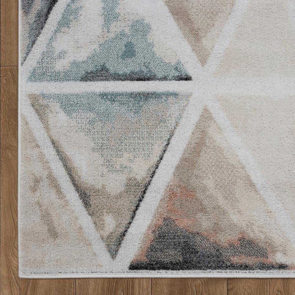 5’ x 7’ Ivory Watercolored Prism Area Rug Ivory. Picture 6