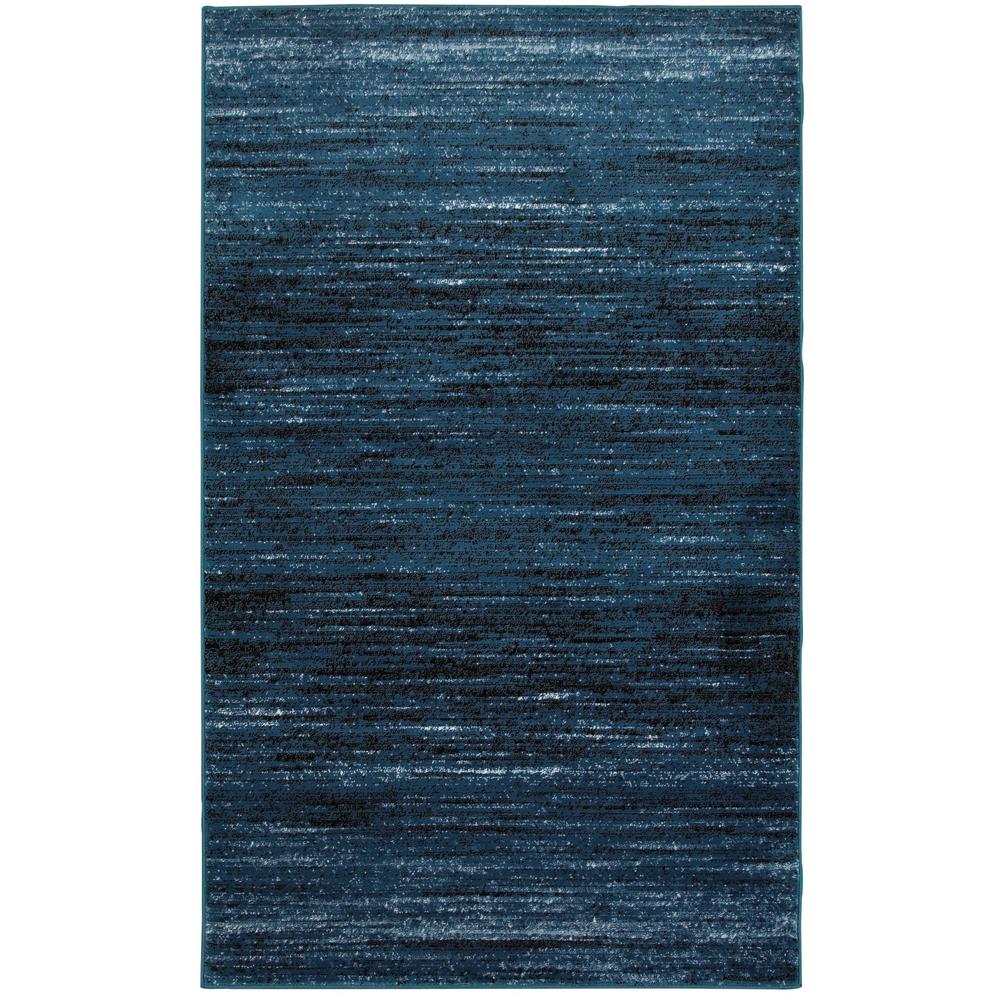 5’ x 7’ Blue Abstract Ocean Area Rug Blue. Picture 1