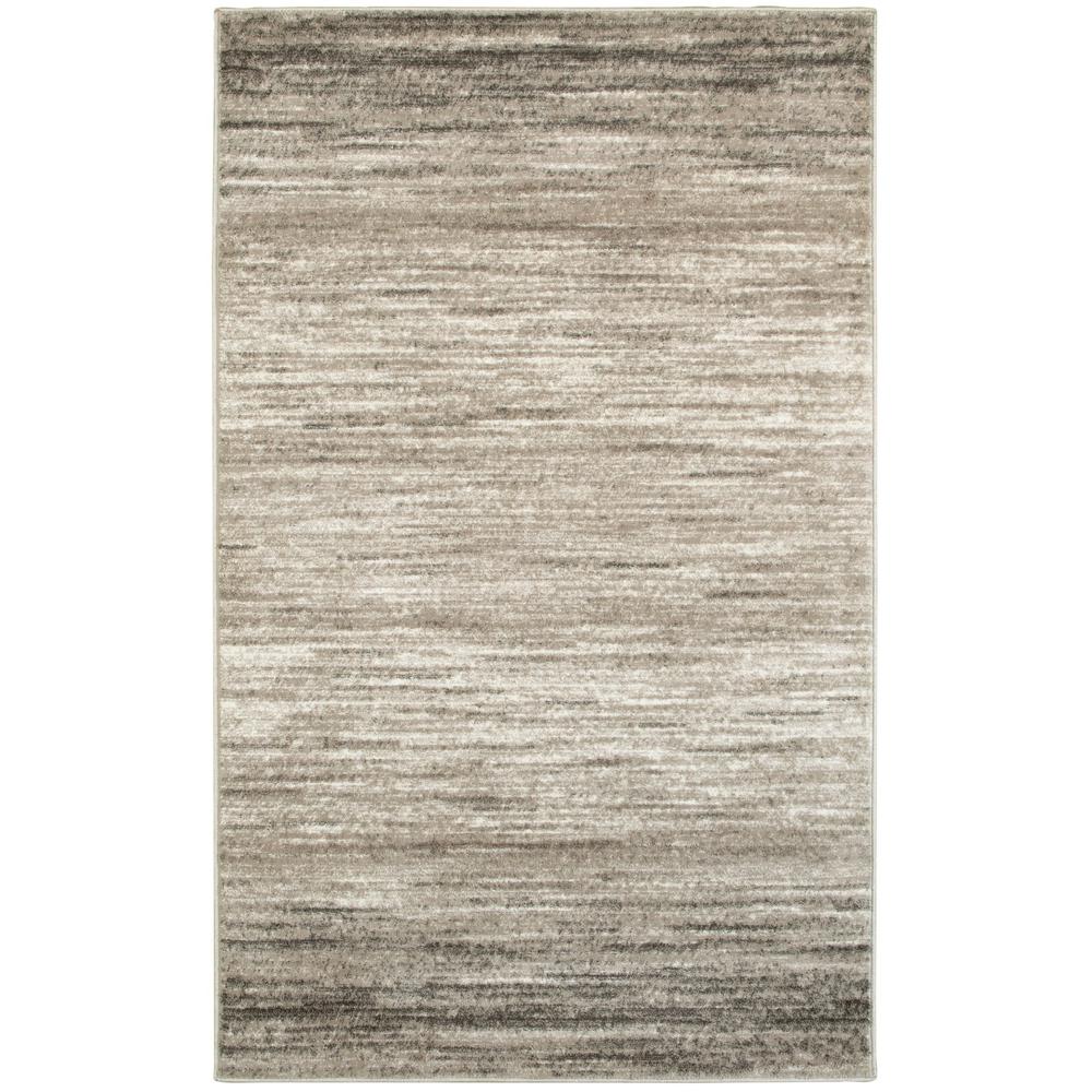 5’ x 7’ Beige Abstract Striations Area Rug Beige. Picture 1