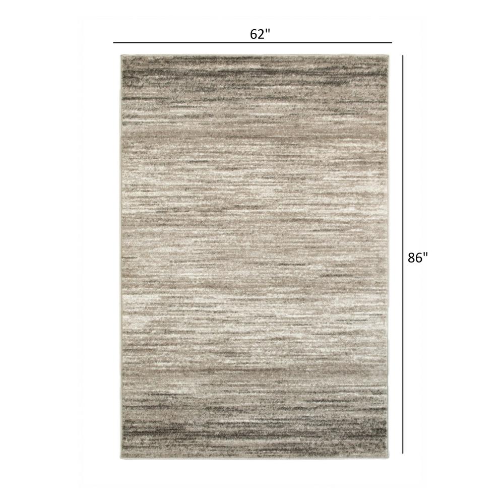 5’ x 7’ Beige Abstract Striations Area Rug Beige. Picture 8
