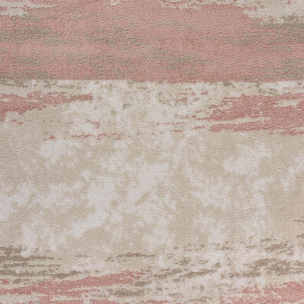 5’ x 7’ Blush and Beige Abstract Strokes Area Rug Ivory/Blush. Picture 2