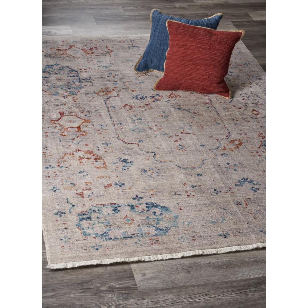 5’ x 8’ Beige Distressed Floral Area Rug Beige. Picture 7