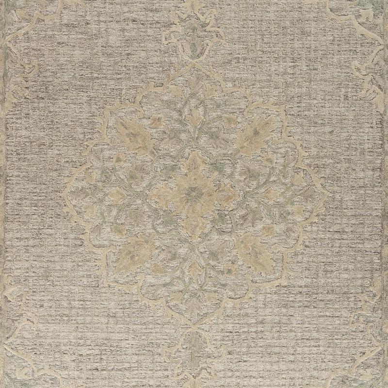 8’ x 10’ Beige Distressed Floral Area Rug Beige. Picture 2