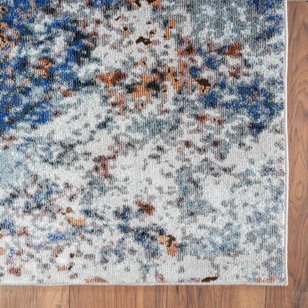 5’ x 8’ Blue and White Abstract Ocean Area Rug Blue/White/Multi. Picture 6