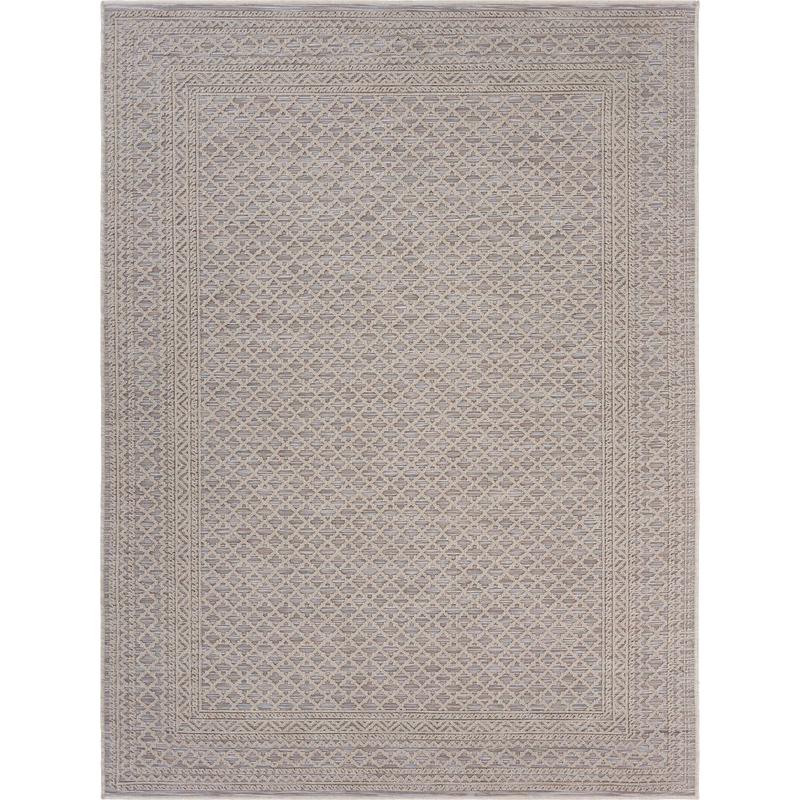 8’ x 10’ Gray Classic Indoor Outdoor Area Rug Tan/Brown. The main picture.