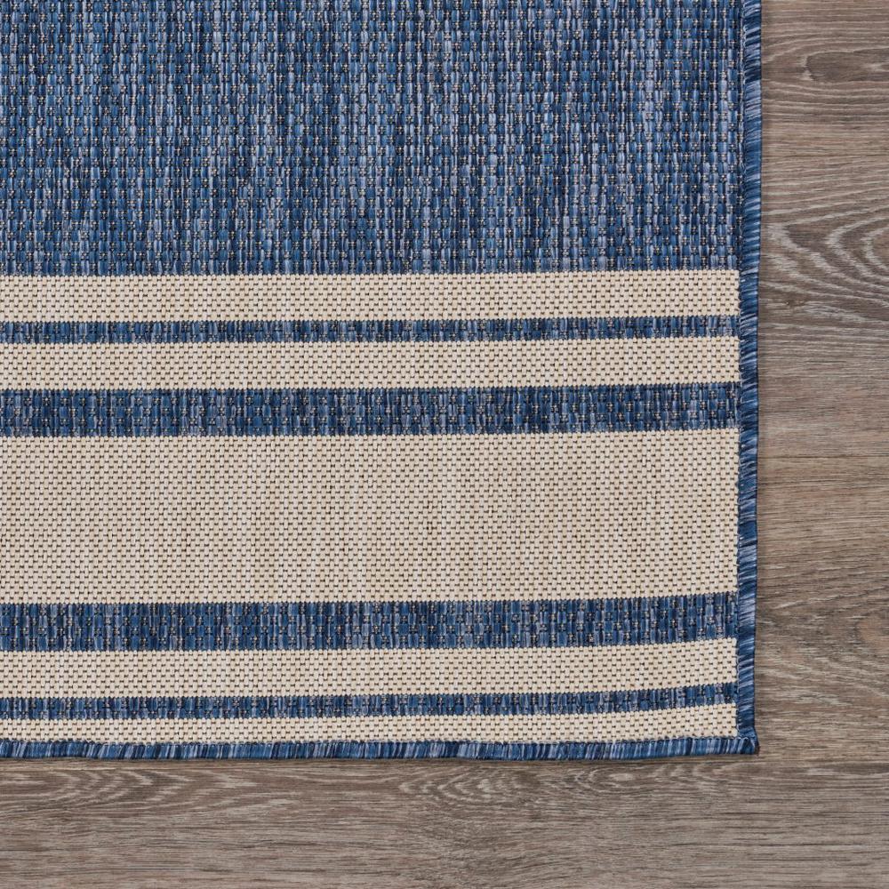 5’ x 7’ Navy Nautical Indoor Outdoor Area Rug Blue/White. Picture 6