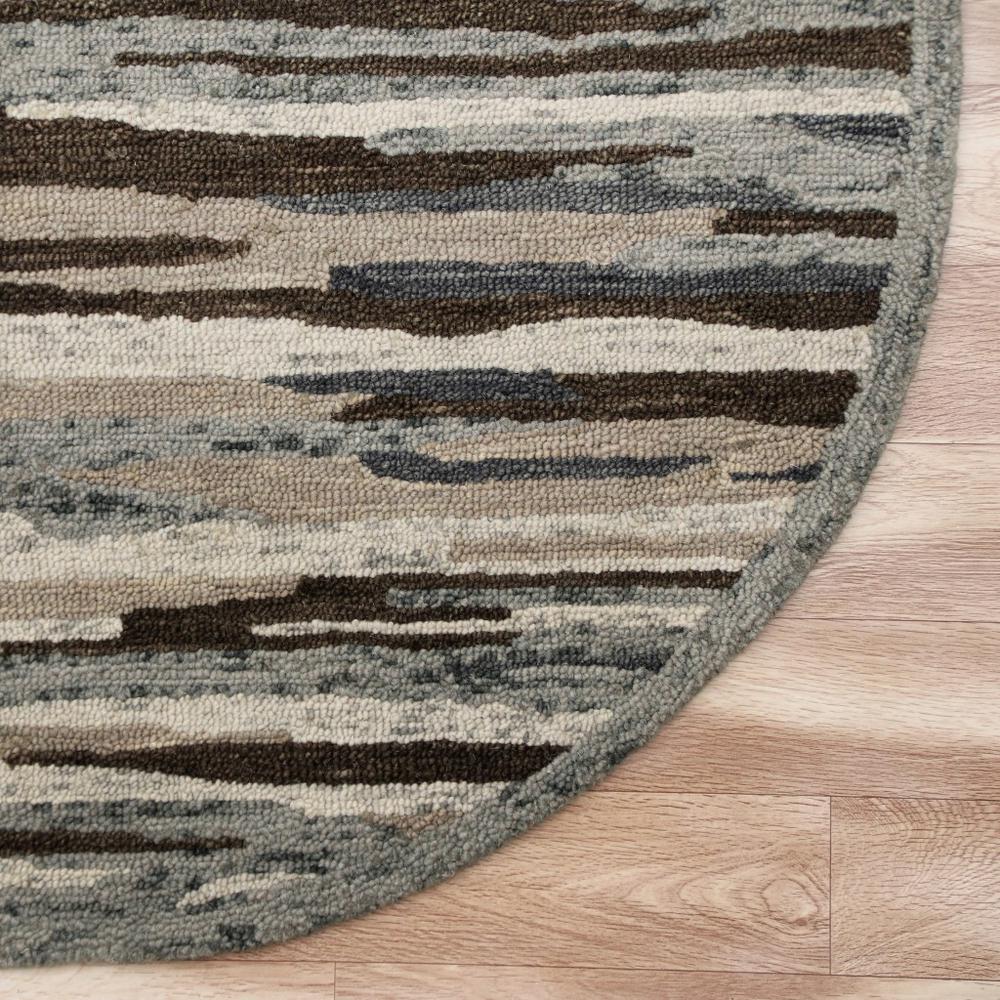 4’ Round Brown and Gray Camouflage Area Rug Multi. Picture 4