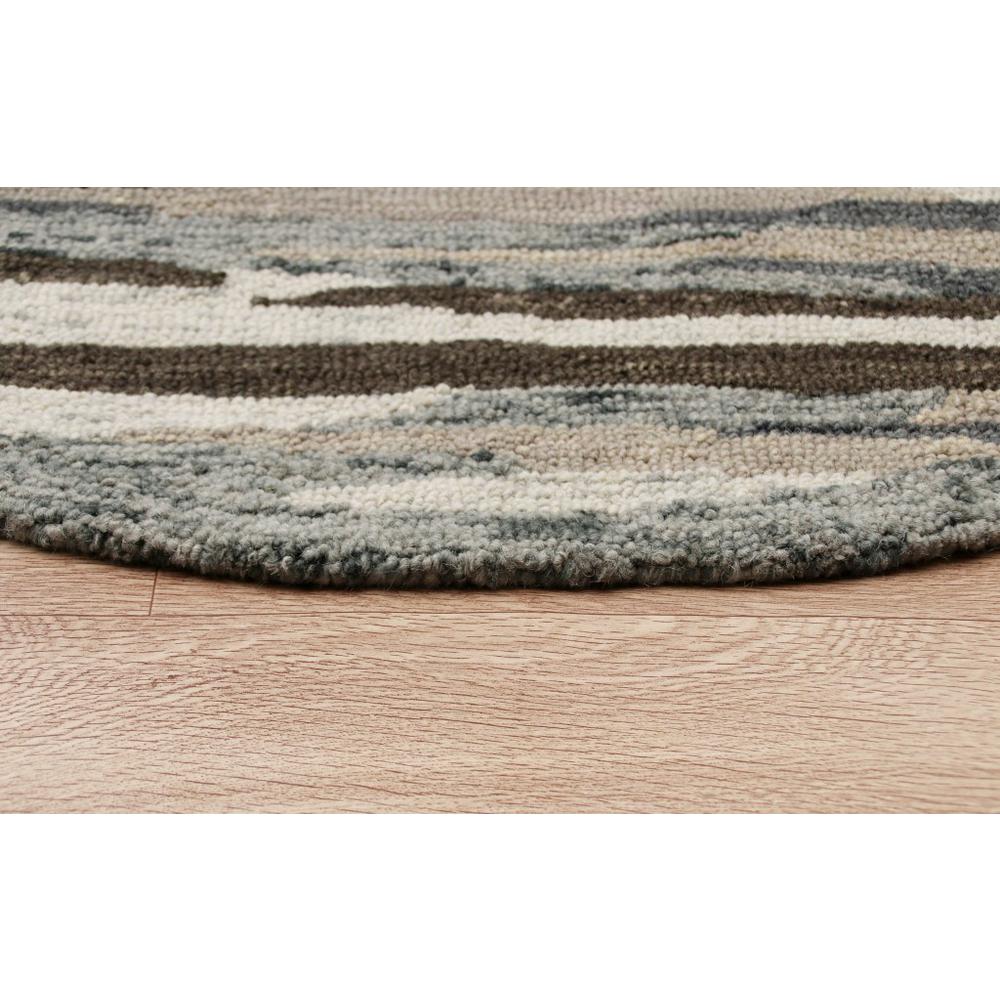 4’ Round Brown and Gray Camouflage Area Rug Multi. Picture 5
