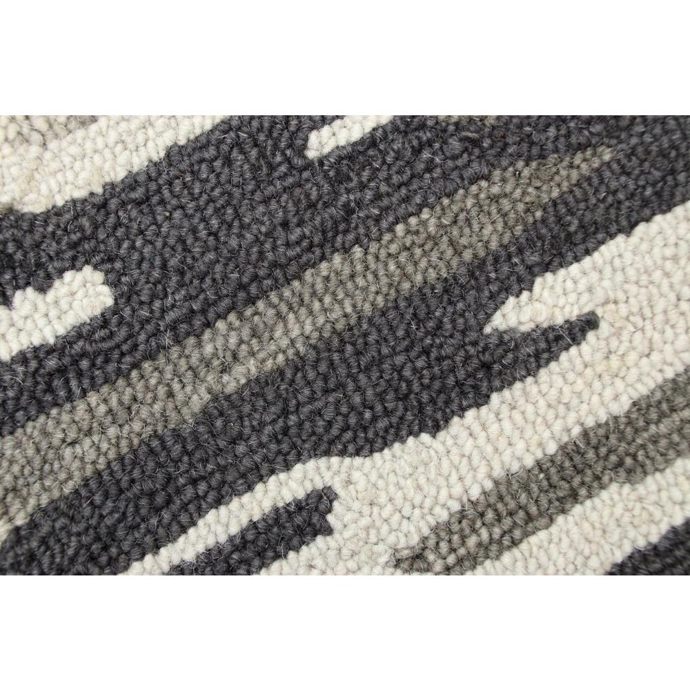 4’ Round Black and Gray Camouflage Area Rug Black/Gray. Picture 2