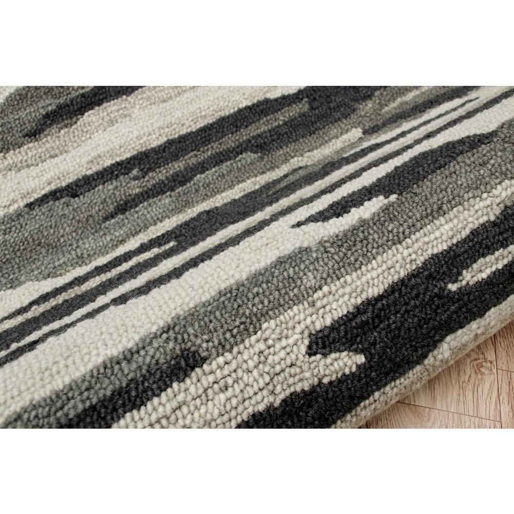 6’ Round Black and Gray Camouflage Area Rug Black/Gray. Picture 6
