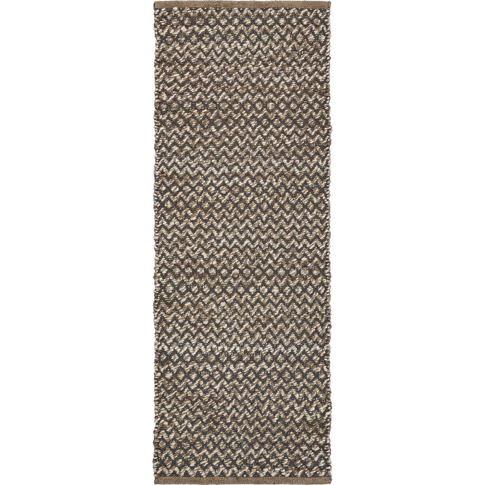 3’ x 5’ Gray Toned Chevron Patterned Runner Rug Natural/Gray. The main picture.
