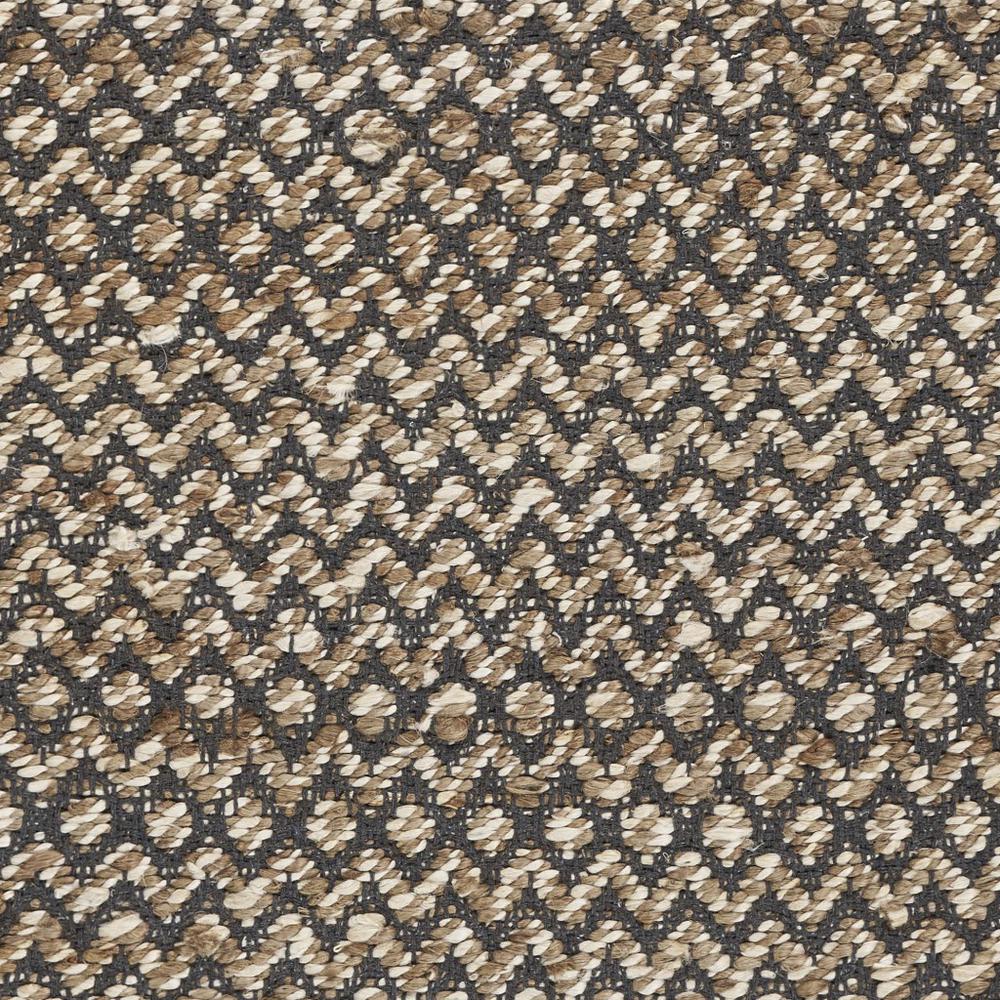 3’ x 5’ Gray Toned Chevron Patterned Runner Rug Natural/Gray. Picture 2