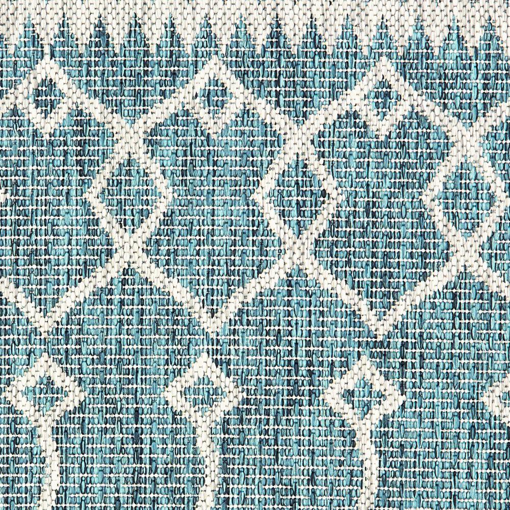 2’ x 3’ Blue Array Indoor Outdoor Scatter Rug Blue / Gray. Picture 2
