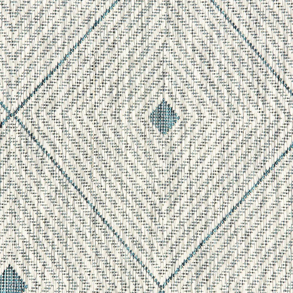 2’ x 3’ Blue Diamonds Indoor Outdoor Scatter Rug Blue / Gray. Picture 2