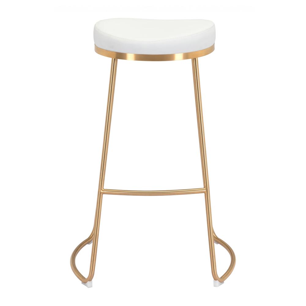 Bree Barstool (Set of 2) White & Gold White & Gold. Picture 4