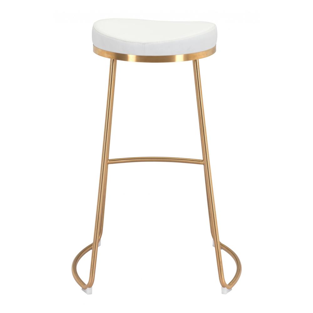 Bree Barstool (Set of 2) White & Gold White & Gold. Picture 5