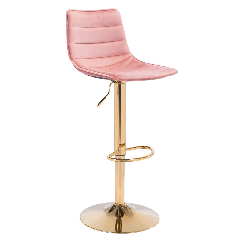 Prima Bar Chair Pink & Gold Pink & Gold. Picture 1