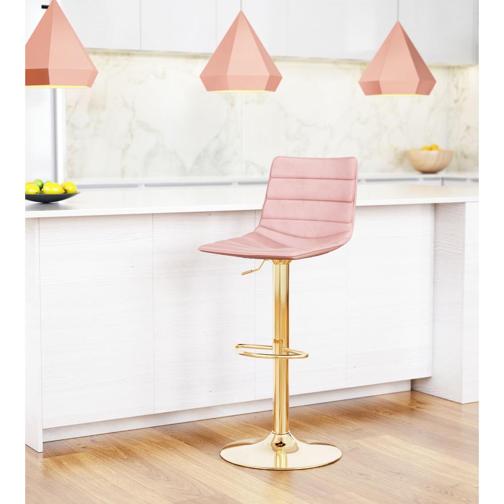 Prima Bar Chair Pink & Gold Pink & Gold. Picture 7