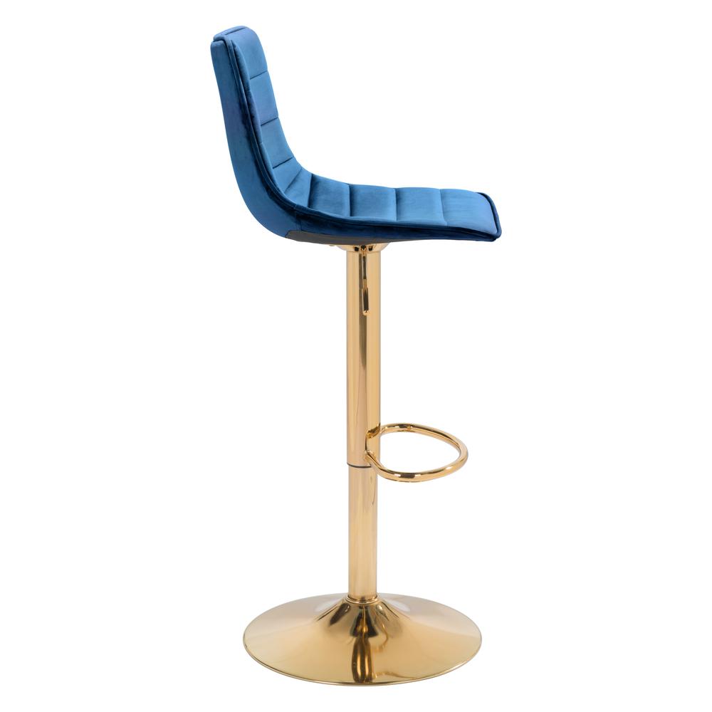 Prima Bar Chair Dark Blue & Gold Dark Blue & Gold. Picture 2