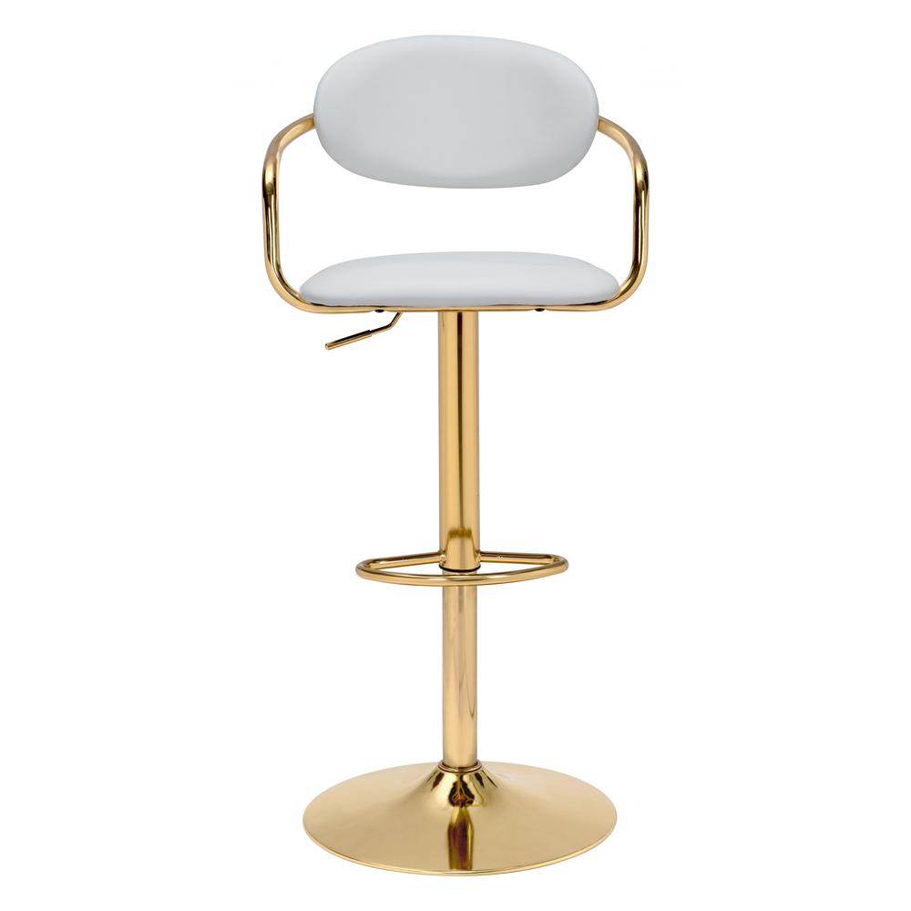 Gusto Bar Chair White & Gold White & Gold. Picture 3