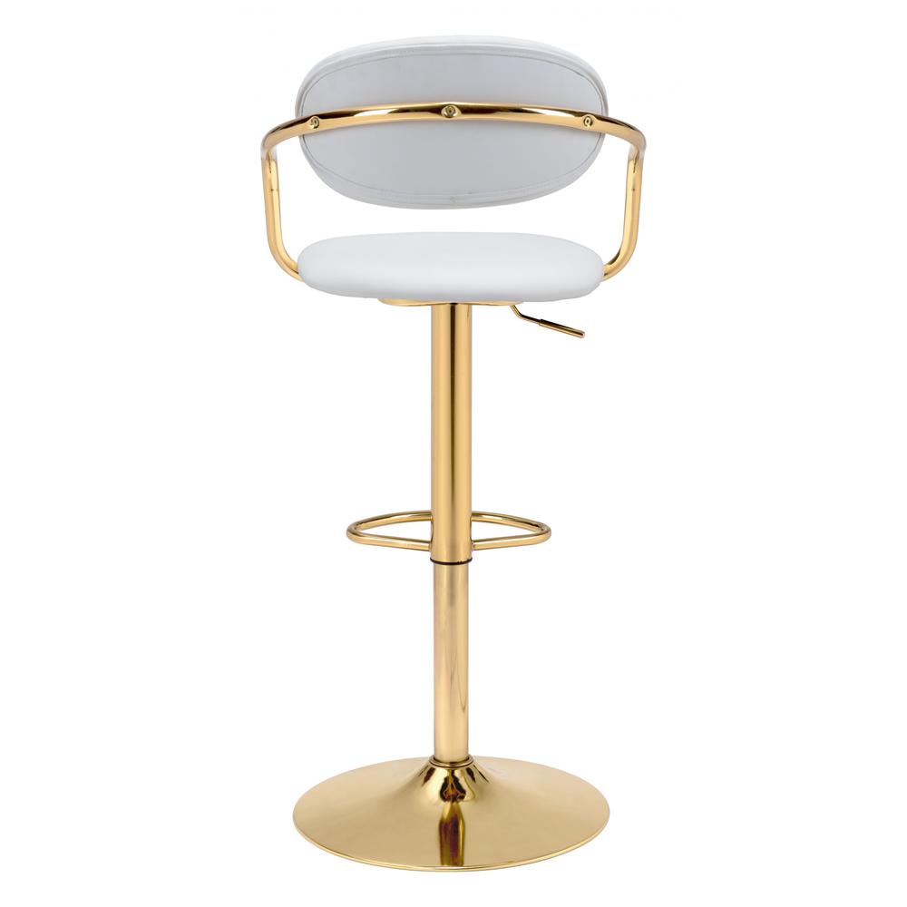 Gusto Bar Chair White & Gold White & Gold. Picture 4