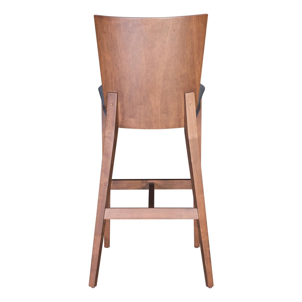 Ambrose Bar Chair (Set of 2) Walnut & Gray Walnut & Dark Gray. Picture 5