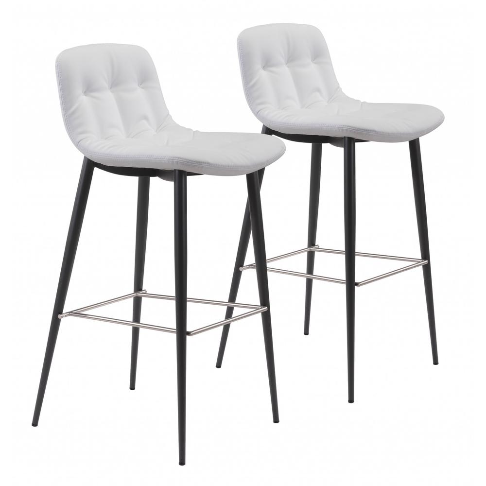 Tangiers Bar Chair (Set of 2) White White. Picture 1