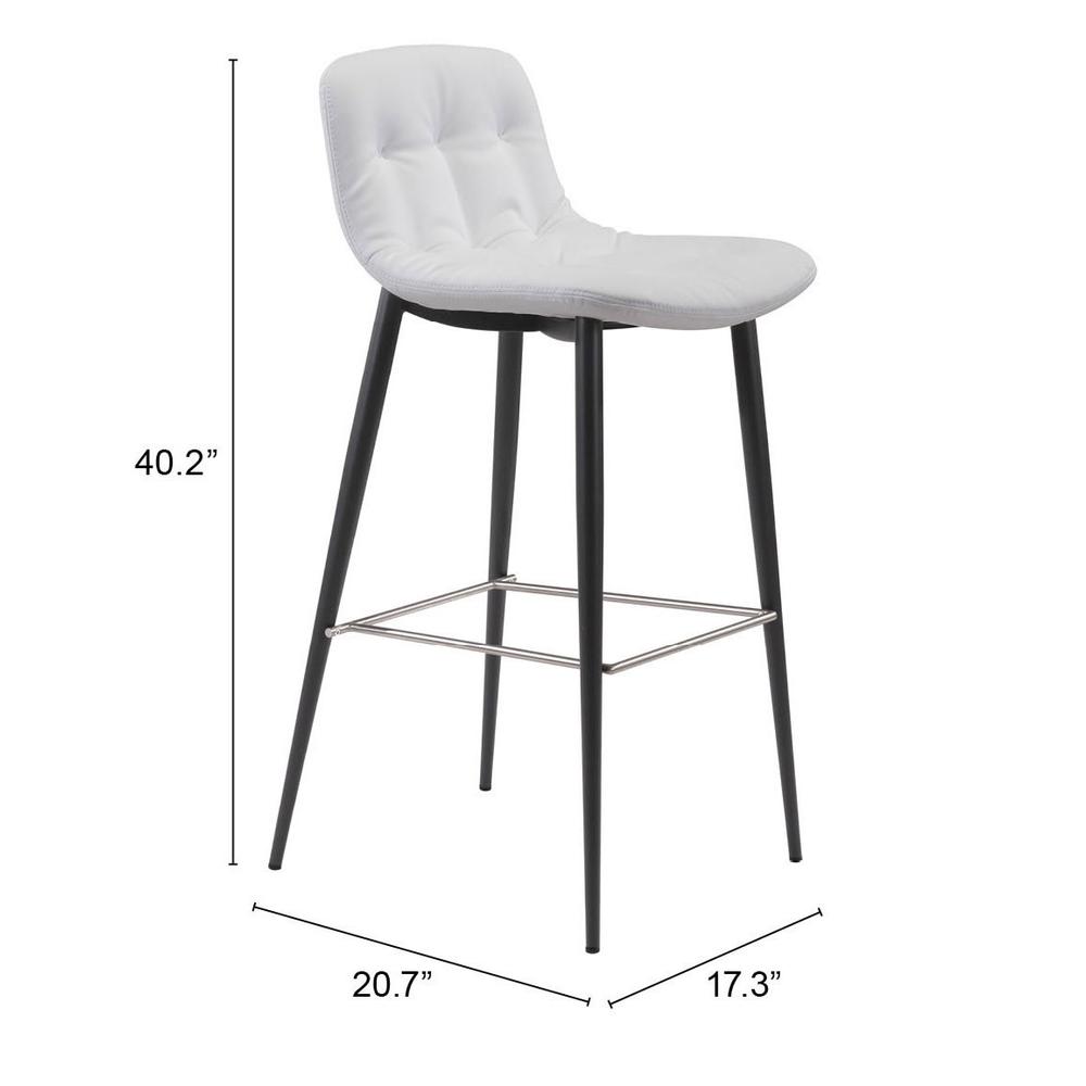 Tangiers Bar Chair (Set of 2) White White. Picture 9