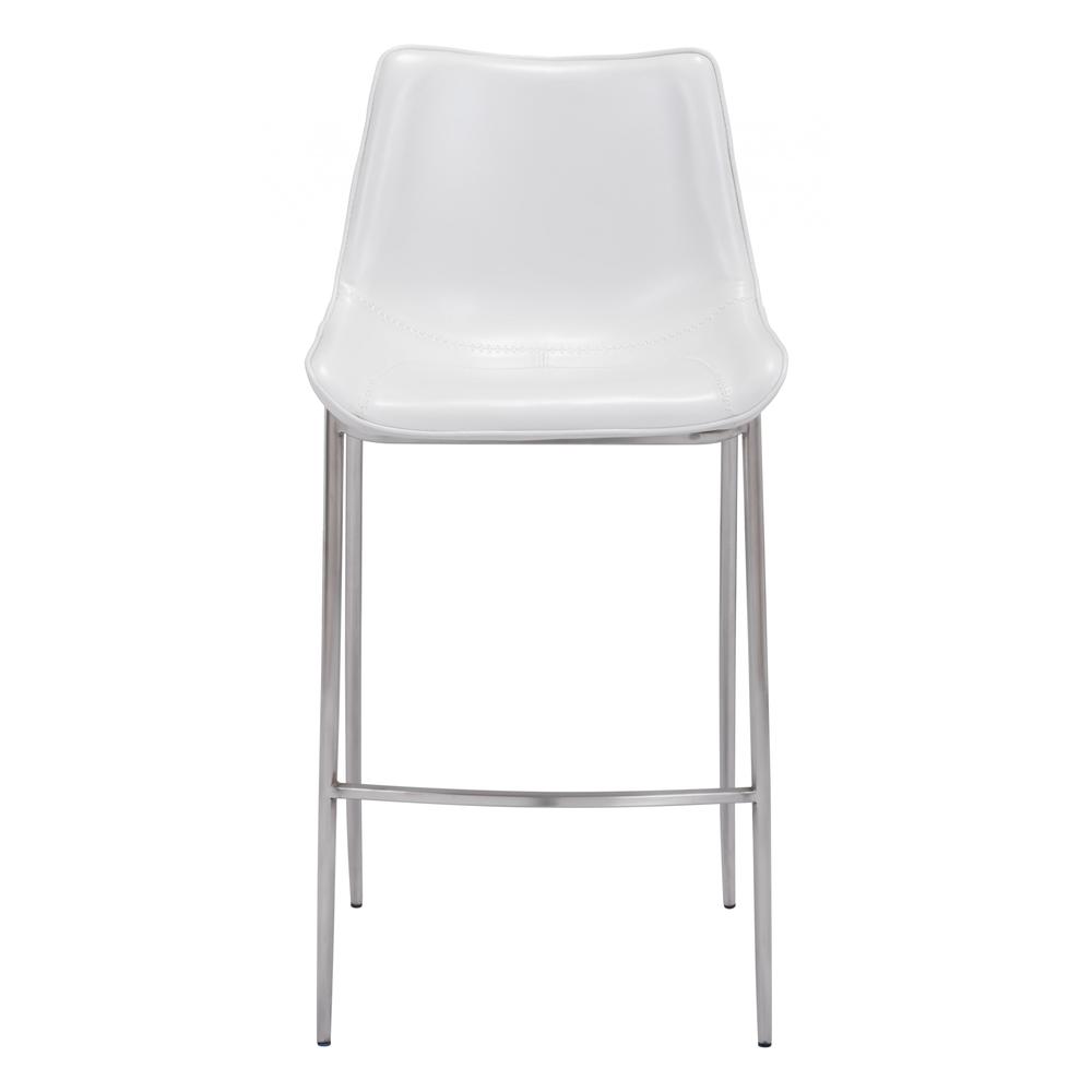 Magnus Bar Chair (Set of 2) White & Silver White & Silver. Picture 4