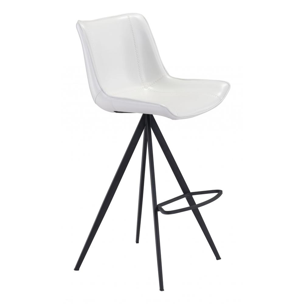 Aki Bar Chair (Set of 2) White & Black White & Black. Picture 2