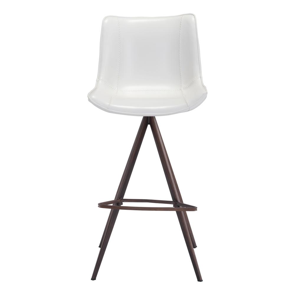 Aki Bar Chair (Set of 2) White & Walnut White & Walnut. Picture 4