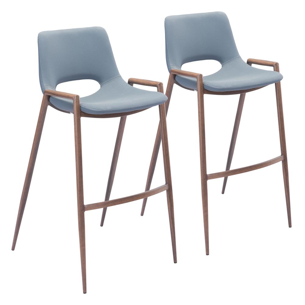 Desi Bar Chair (Set of 2) Gray Gray. Picture 1