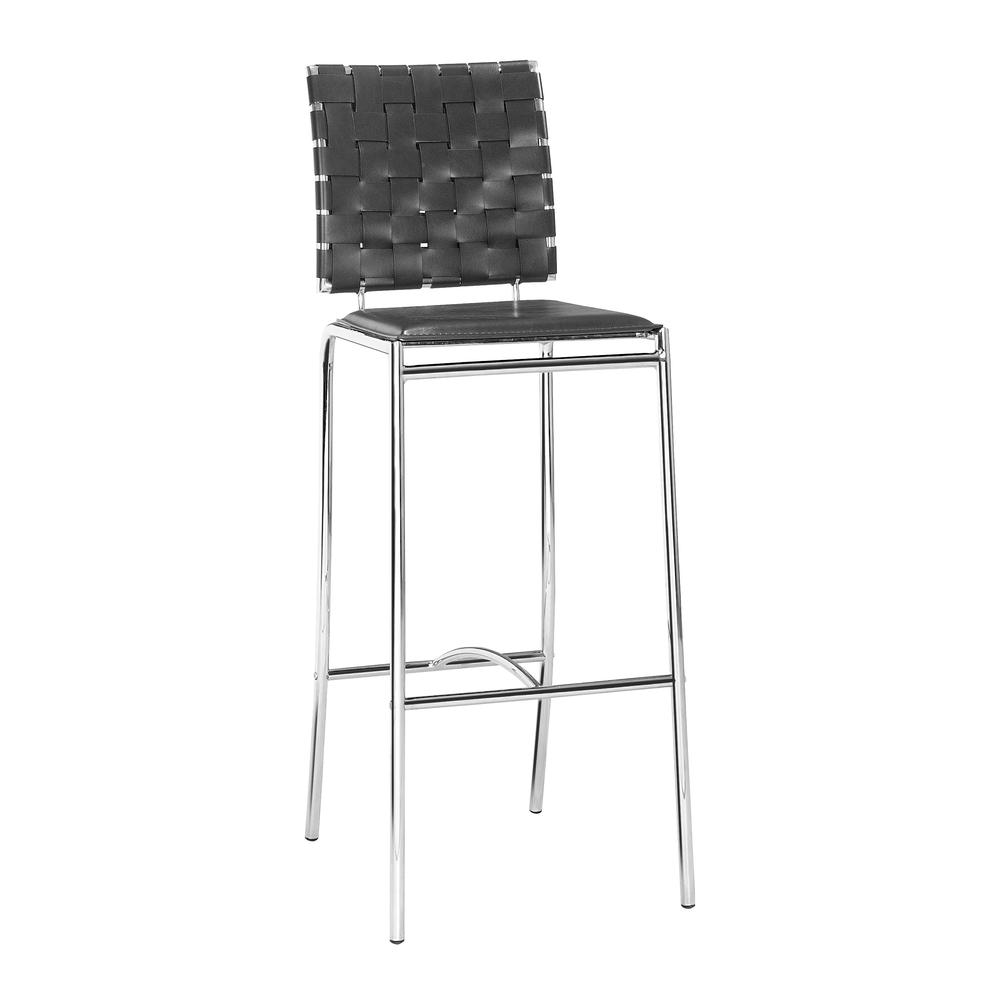 Criss Cross Bar Chair (Set of 2) Black Black. Picture 2