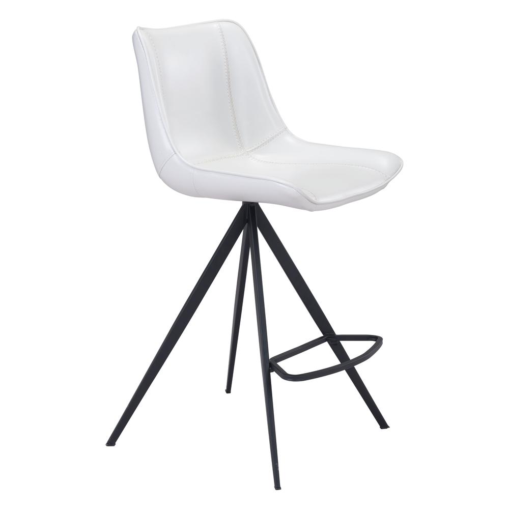 Aki Counter Chair (Set of 2) White & Black White & Black. Picture 2