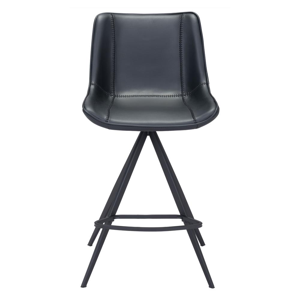 Aki Counter Chair (Set of 2) Black Black. Picture 4