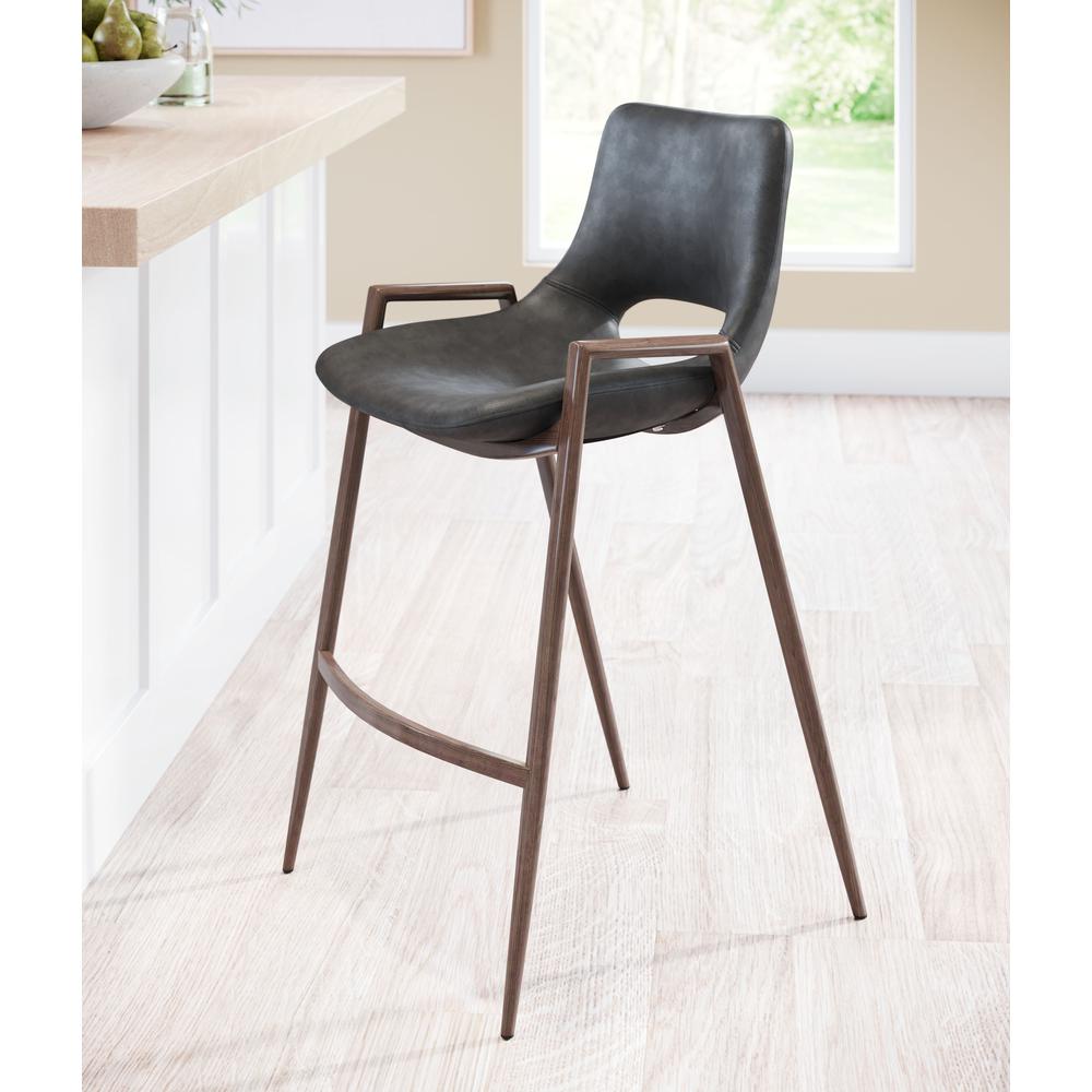 Desi Counter Chair (Set of 2) Black Black. Picture 7