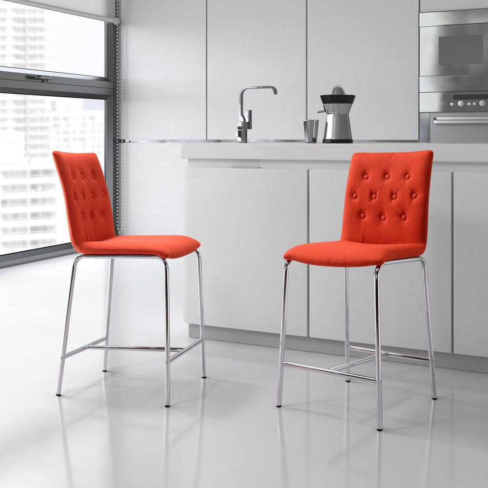 Uppsala Counter Chair (Set of 2) Tangerine Tangerine. Picture 7