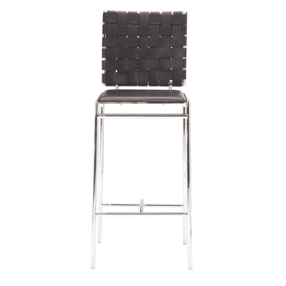 Criss Cross Counter Chair (Set of 2) Black Black. Picture 4