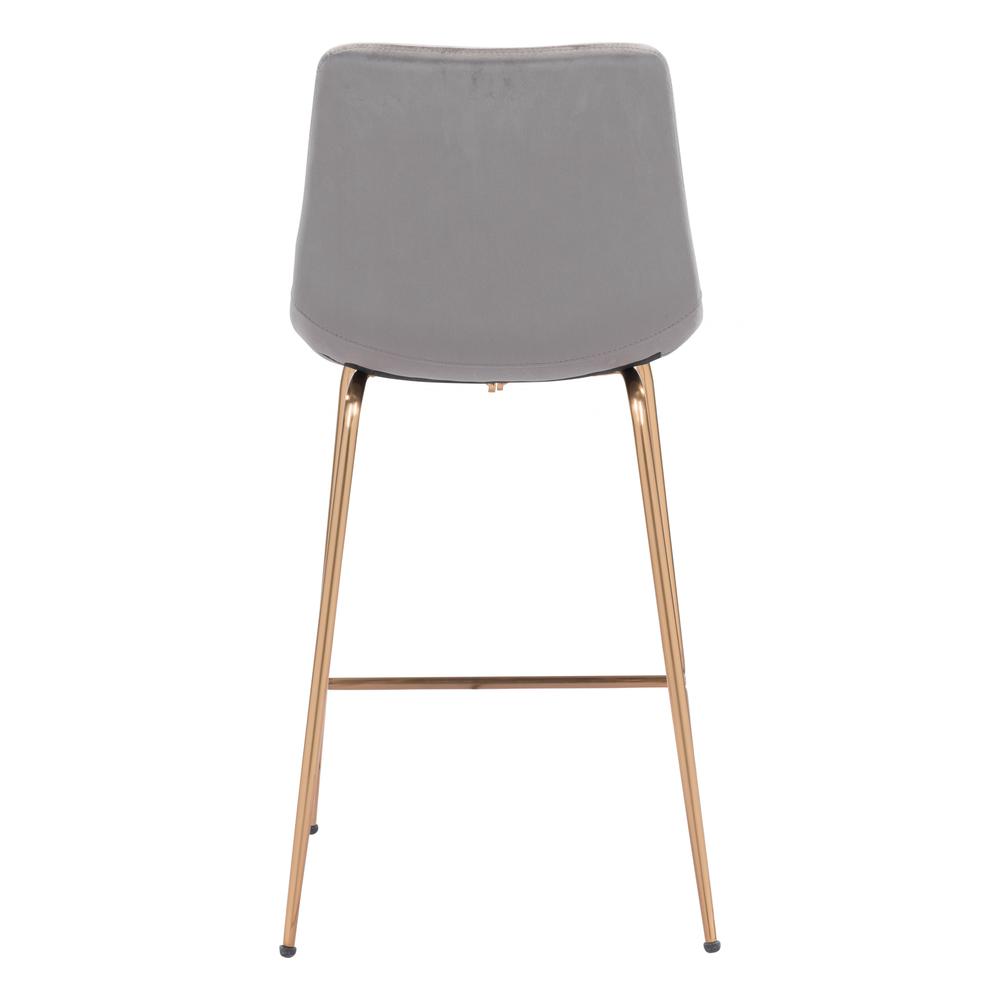 Tony Counter Chair Gray & Gold Gray & Gold. Picture 4