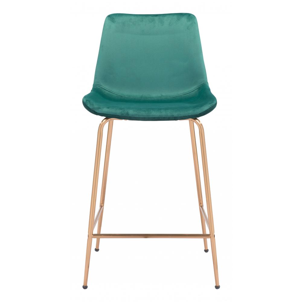 Tony Counter Chair Green & Gold Green & Gold. Picture 3