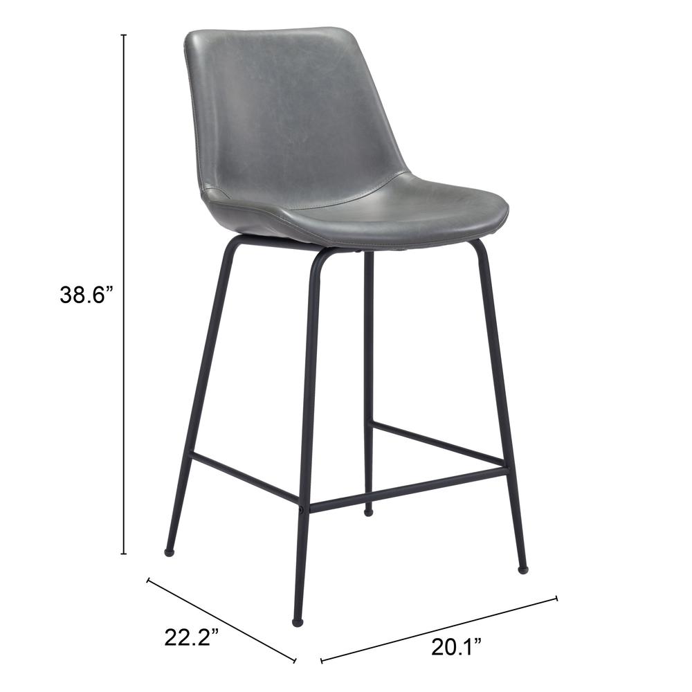 Byron Counter Chair Gray Gray. Picture 7