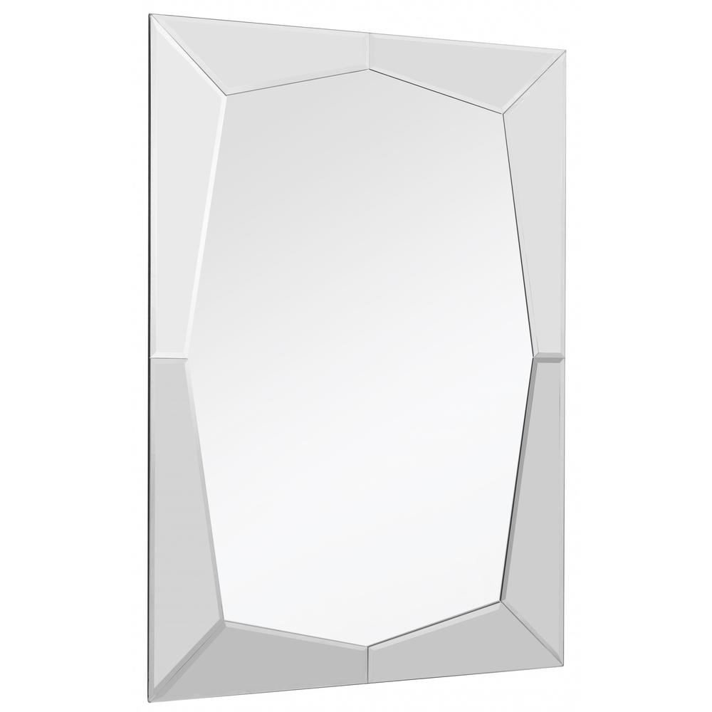 Clear Rectangle Accent Glass Mirror. Picture 4