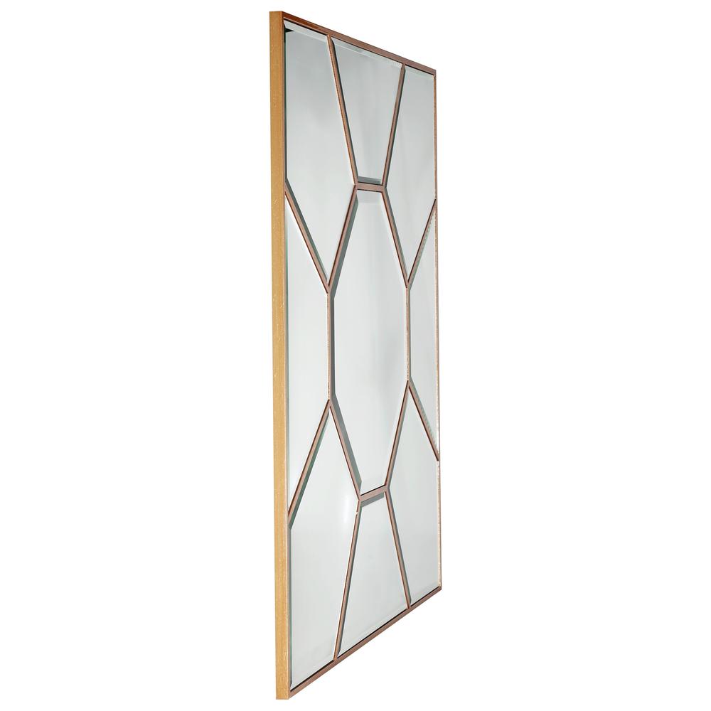 Gold Square Accent Metal Mirror. Picture 4