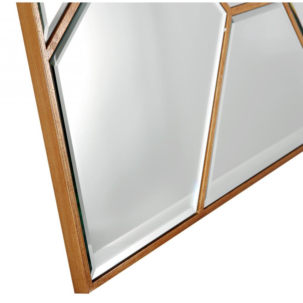 Gold Square Accent Metal Mirror. Picture 5
